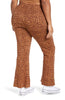 Brass Plum Leopard Print Pull-on Flare Pants In Tan-Brown Panthera - Thrice Divine Finds