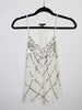 Express White Tank Top with Silver Sequin - Thrice Divine Finds