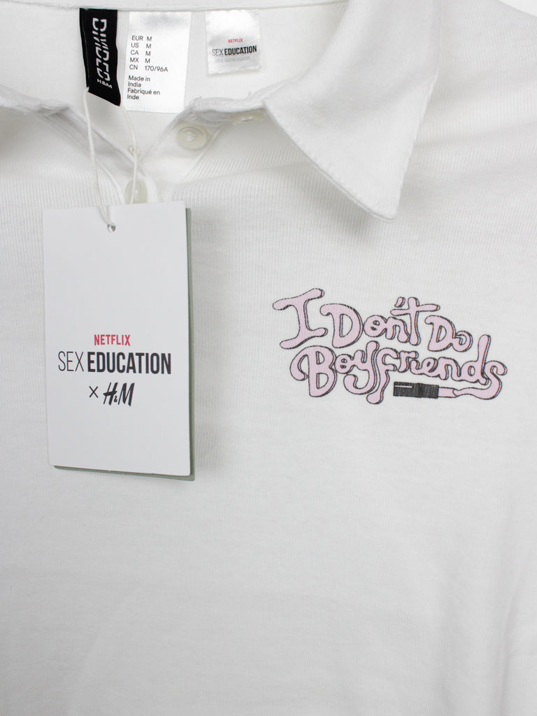 Netflix x HM Sex Education Cropped Rugby Baby Tee - Thrice Divine Finds