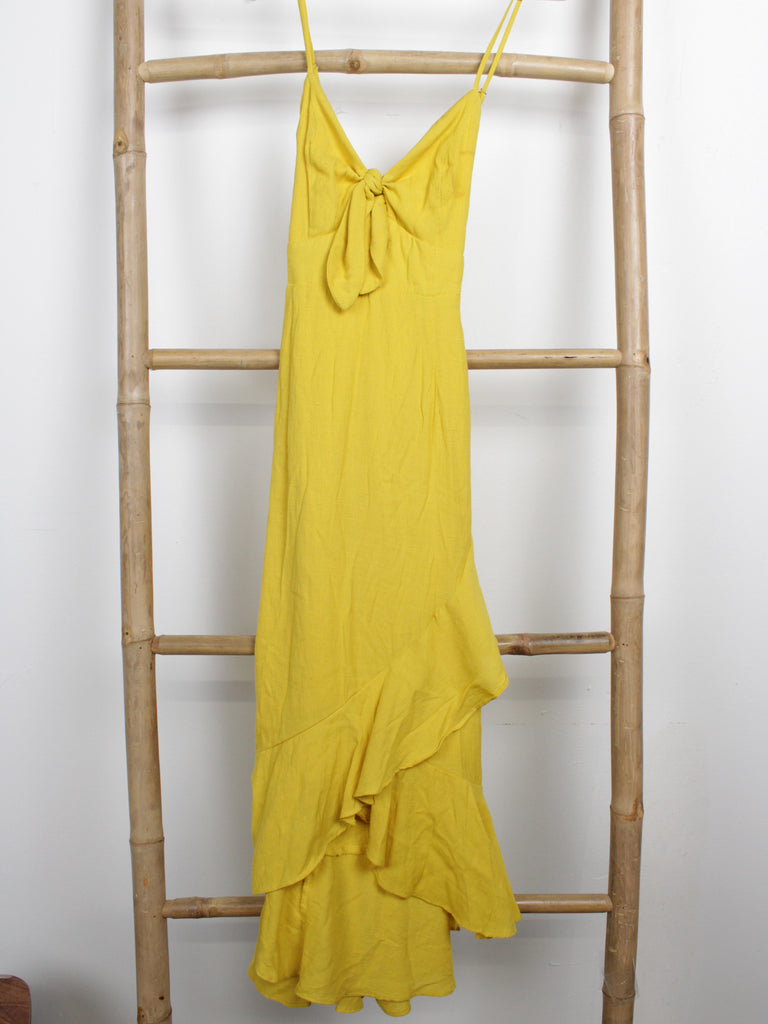 Forever 21 Red Sahara Mustard Dress - Thrice Divine Finds